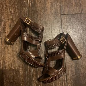 Brown Tory Burch Heels